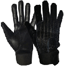 black leather driving gloves
